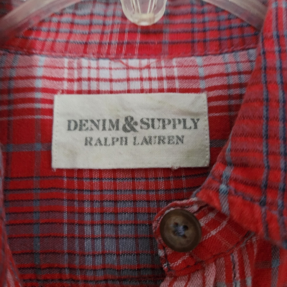 denim supply ralph lauren womens Plaid Shirt Size Medium - Picture 2 of 7